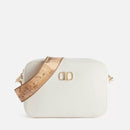 1A Classe Alviero Martini Geo Summer Feeling Linie 
Umhängetasche aus weißem Baumwollleder LC92