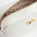 1A Classe Alviero Martini Geo Summer Feeling Linie 
Umhängetasche aus weißem Baumwollleder LC92