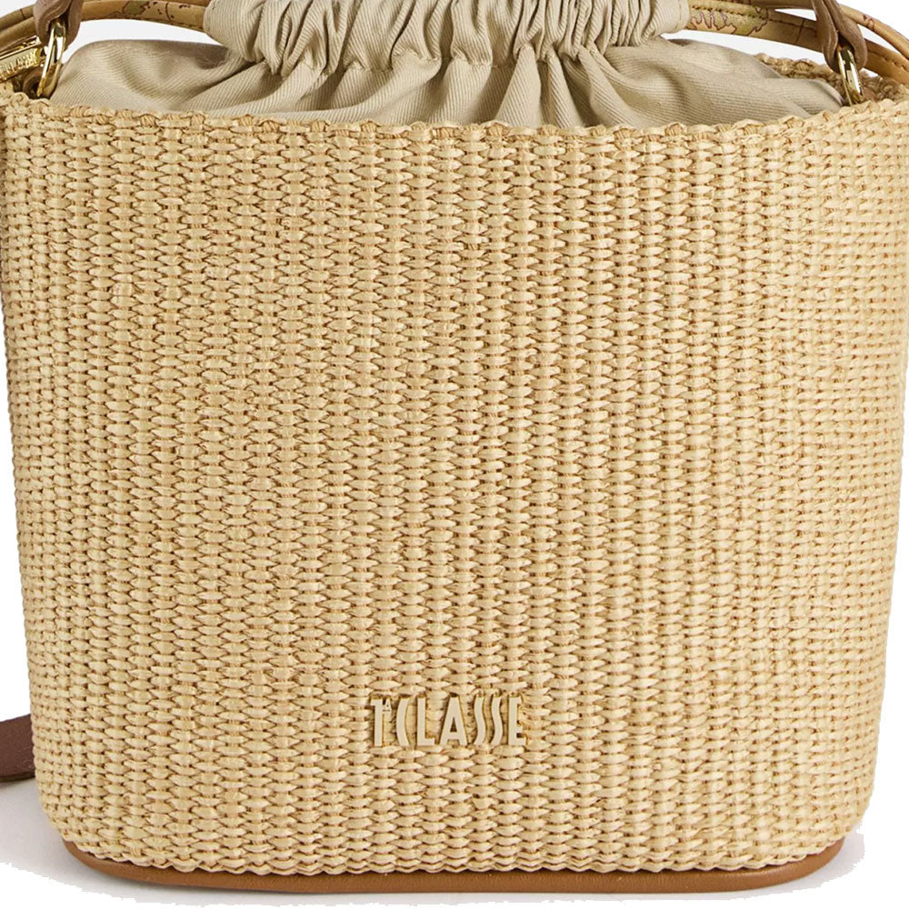 borsa in paglia con applicazioni in cotone borsa in paglia con applicazioni in cotone