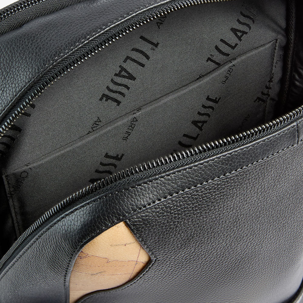 Zaino Uomo Porta Pc 14" 1A Classe Alviero Martini linea Gaelic Leather in Pelle Nera LD05