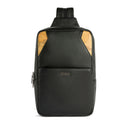 Monospalla Uomo 1A Classe Alviero Martini linea Gaelic Leather in Pelle Nera LD09