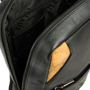 Monospalla Uomo 1A Classe Alviero Martini linea Gaelic Leather in Pelle Nera LD09