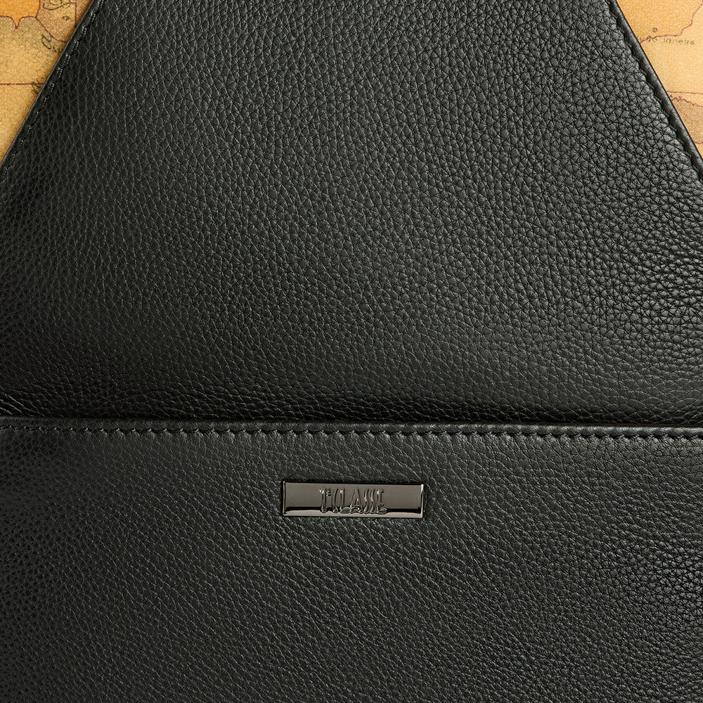 Monospalla Uomo 1A Classe Alviero Martini linea Gaelic Leather in Pelle Nera LD09