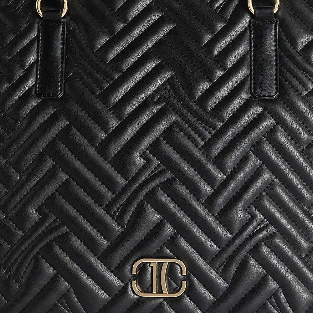 Shopping Bag Donna 1A Classe Alviero Martini linea 1C Matelassé Nera LD11