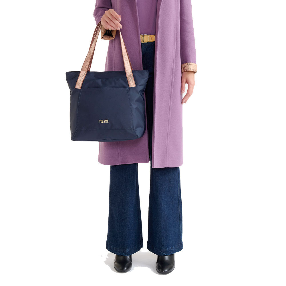 Shopping Bag Donna 1A Classe Alviero Martini linea Stormy Nylon Blu Notte LD19