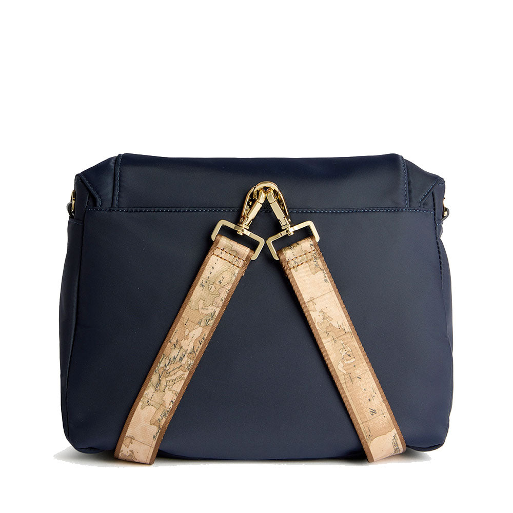 Borsa Donna Zaino Tracolla 1A Classe Alviero Martini linea Stormy Nylon Blu Notte LD20