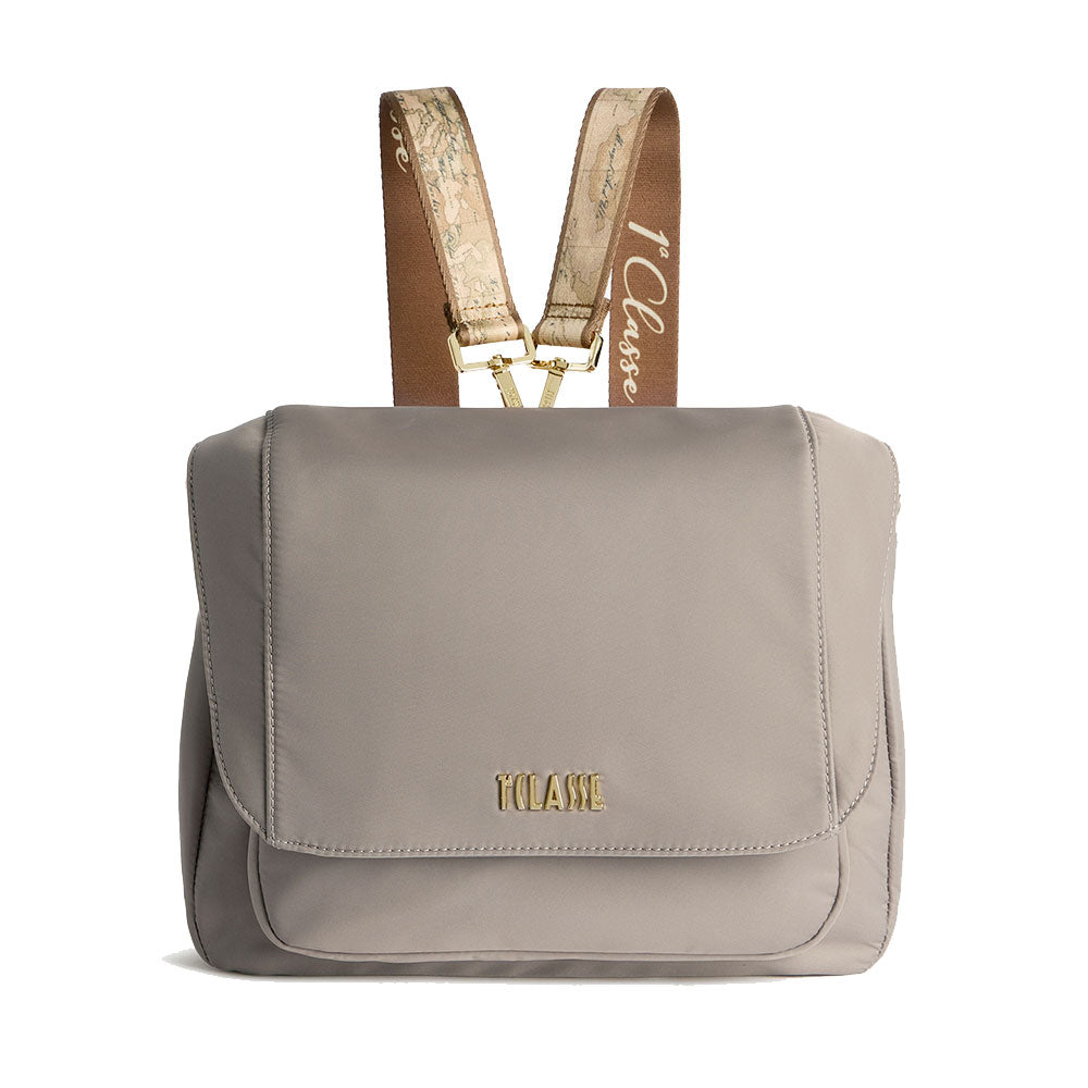 Borsa Donna Zaino Tracolla 1A Classe Alviero Martini linea Stormy Nylon Tortora LD20