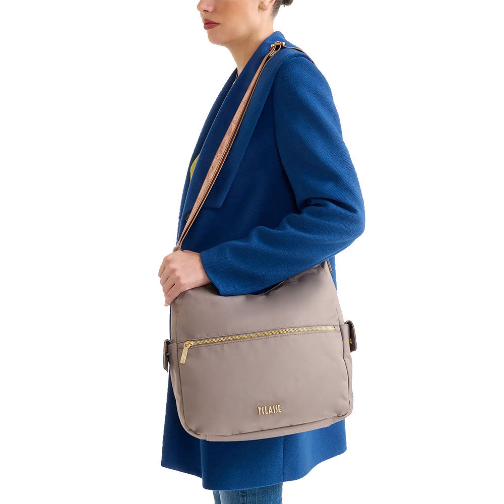 Borsa Sottospalla 1A Classe Alviero Martini linea Stormy Nylon Tortora LD21