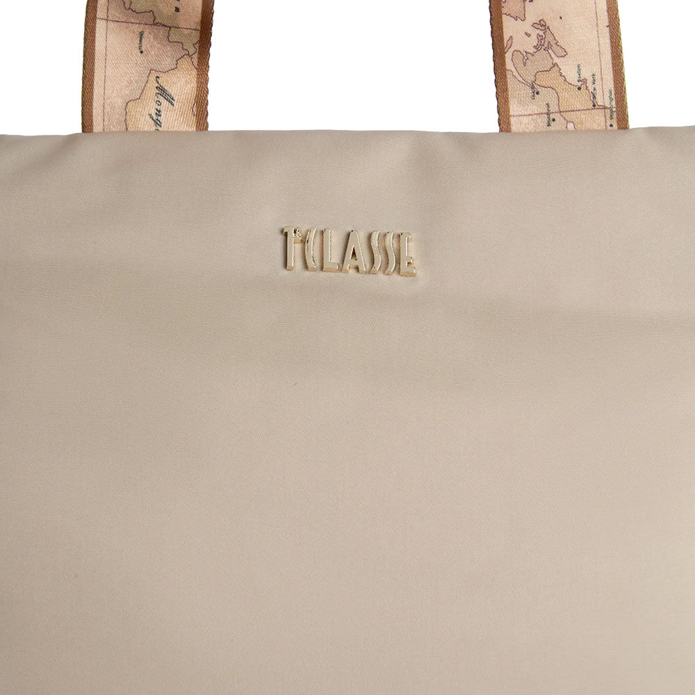 Borsa Donna a Mano 1A Classe Alviero Martini linea Puffy Nylon Greige LD22