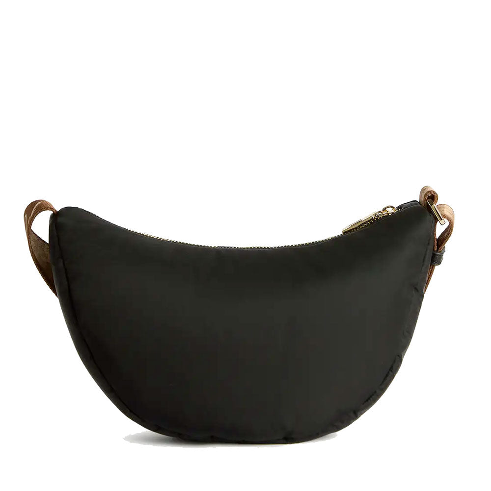 Borsa Donna Mezzaluna Mini 1A Classe Alviero Martini linea Puffy Nylon Nera LD24