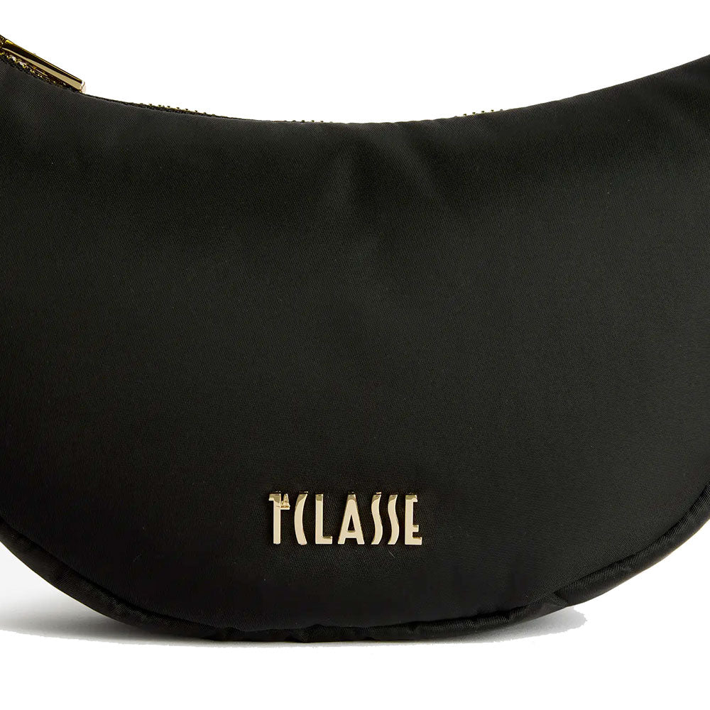 Borsa Donna Mezzaluna Mini 1A Classe Alviero Martini linea Puffy Nylon Nera LD24