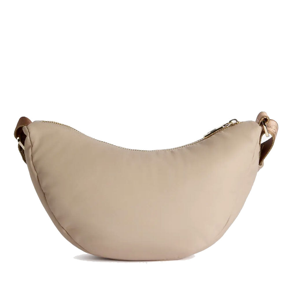 Borsa Donna Mezzaluna Mini 1A Classe Alviero Martini linea Puffy Nylon Greige LD24