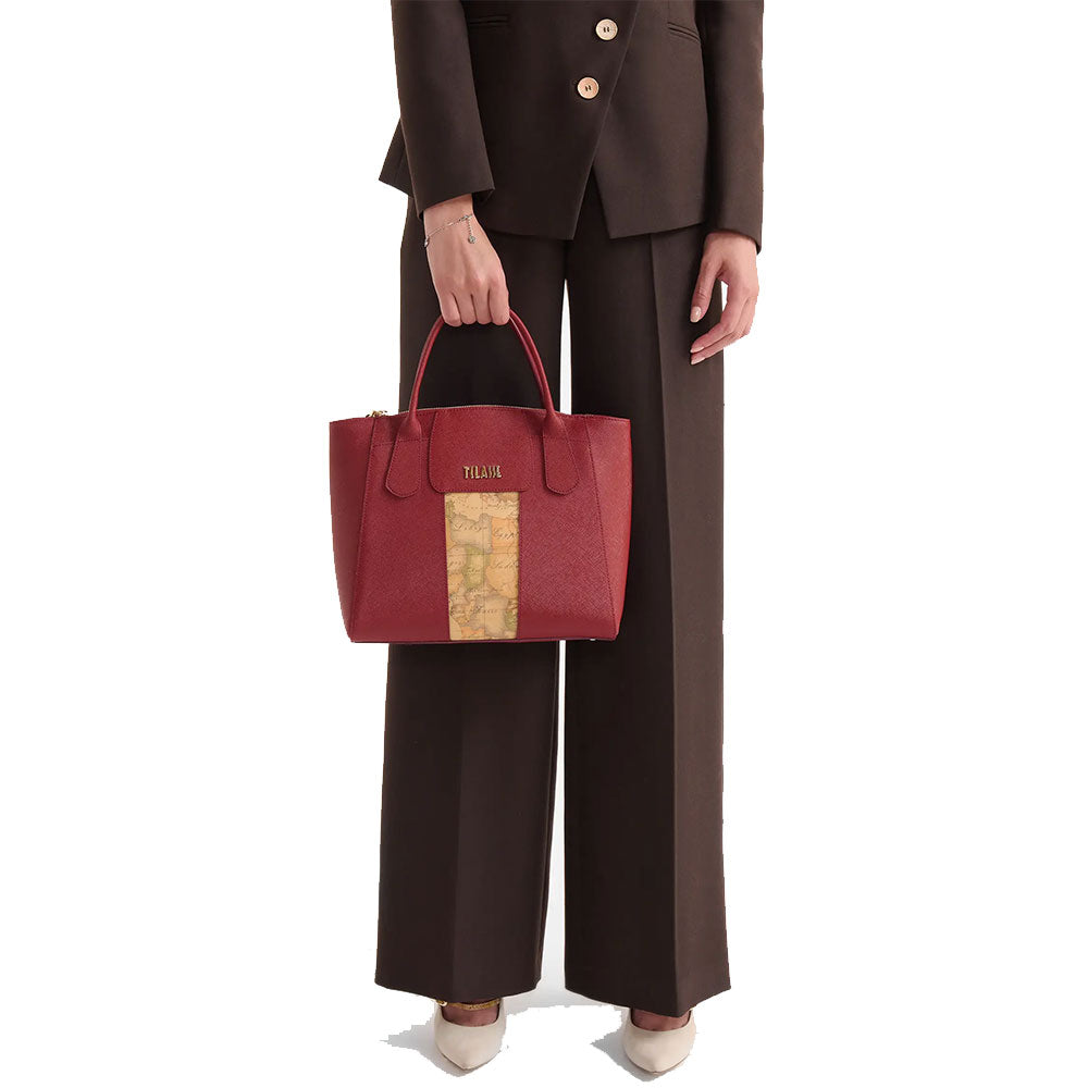 Borsa Donna Grande a Mano 1A Classe Alviero Martini linea Windy City Rosso Acero LD25
