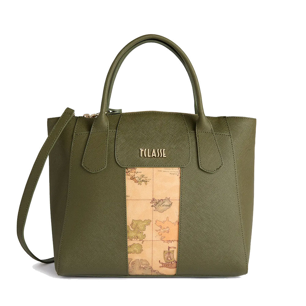 Borsa Donna Grande a Mano 1A Classe Alviero Martini linea Windy City Verde Muschio LD25