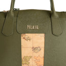 Borsa Donna Grande a Mano 1A Classe Alviero Martini linea Windy City Verde Muschio LD25