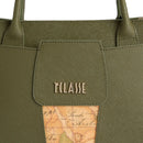 Alviero Martini 1A Classe Kleine Handtasche für Damen, Windy City Line, Moosgrün, LD26