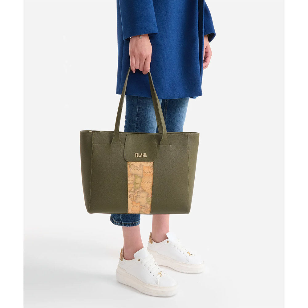 Shopping Bag Donna 1A Classe Alviero Martini linea Windy City Verde Muschio LD27