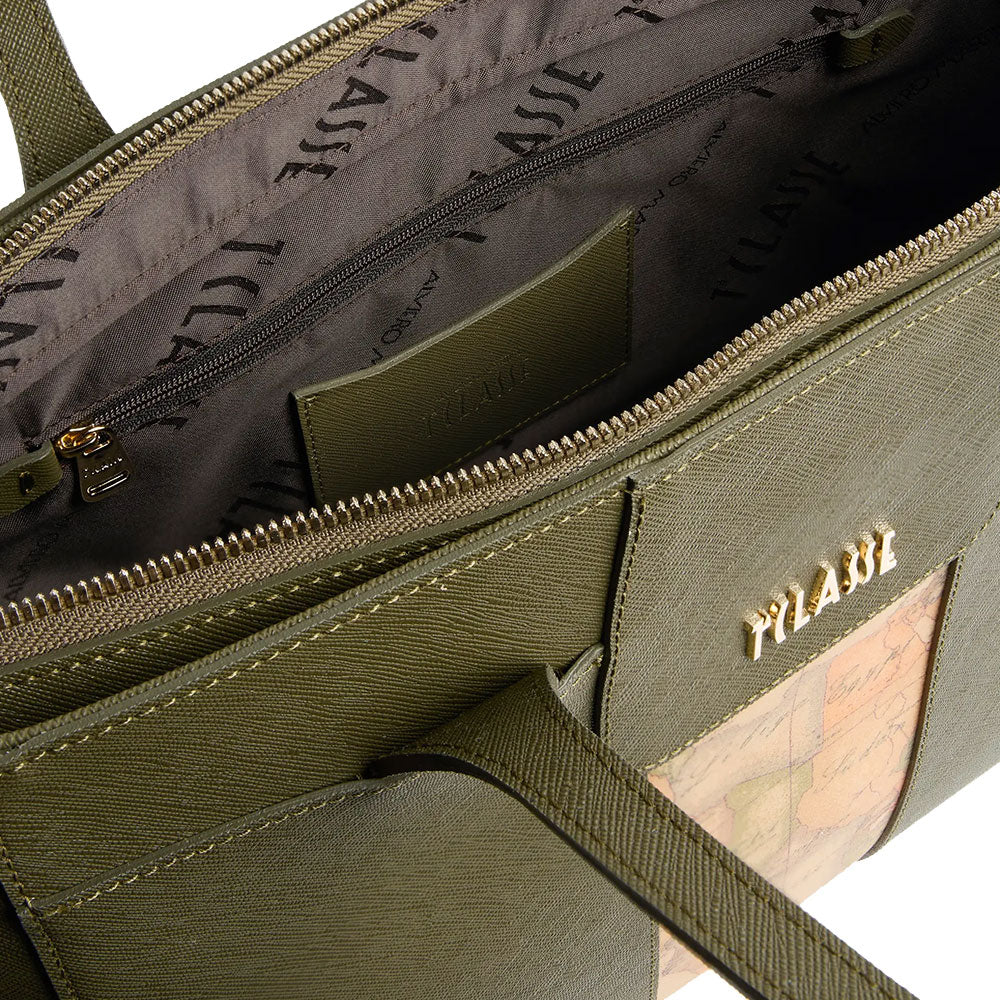 Shopping Bag Donna 1A Classe Alviero Martini linea Windy City Verde Muschio LD27
