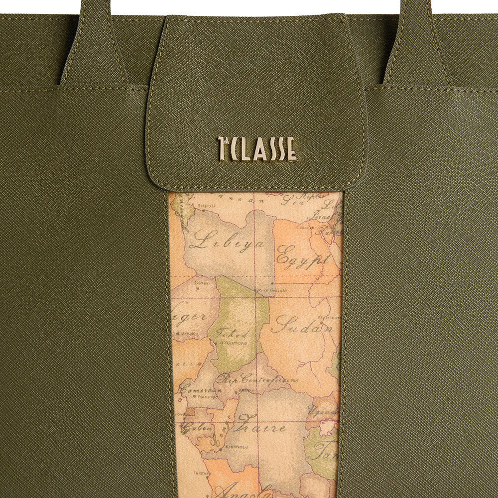 Shopping Bag Donna 1A Classe Alviero Martini linea Windy City Verde Muschio LD27
