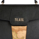 Alviero Martini 1A Classe Damenhandtasche mit Überschlag, Windy City Linie, Schwarz LD29