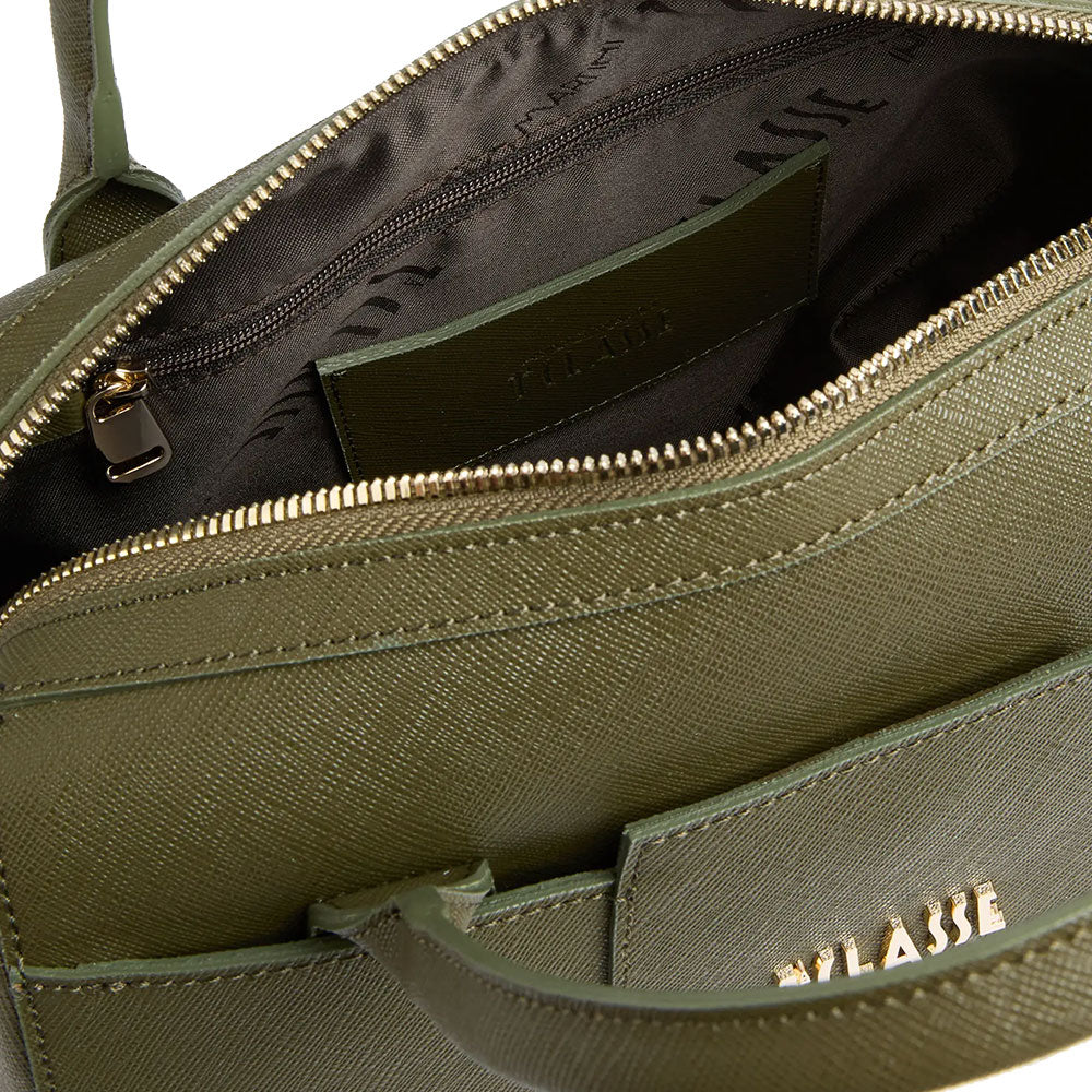 Bauletto a Mano con Tracolla 1A Classe Alviero Martini linea Windy City Verde Muschio LD30