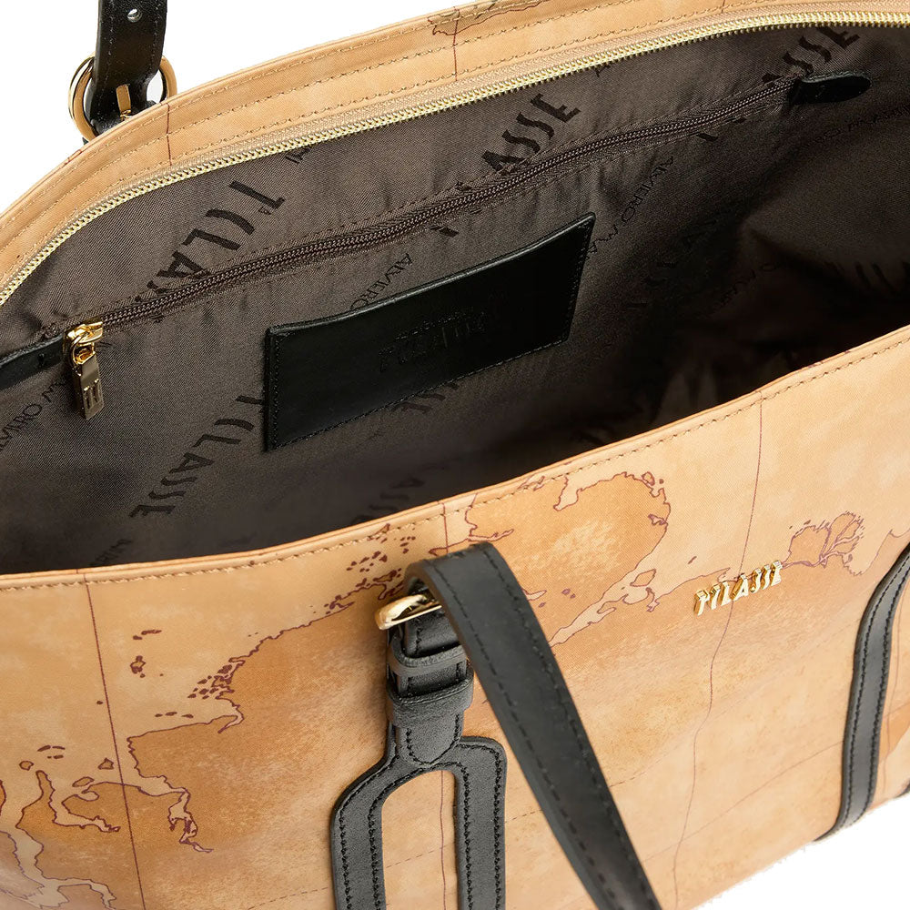 Shopping Bag Donna 1A Classe Alviero Martini linea Highland Soft Geo Classic e Nero LD34