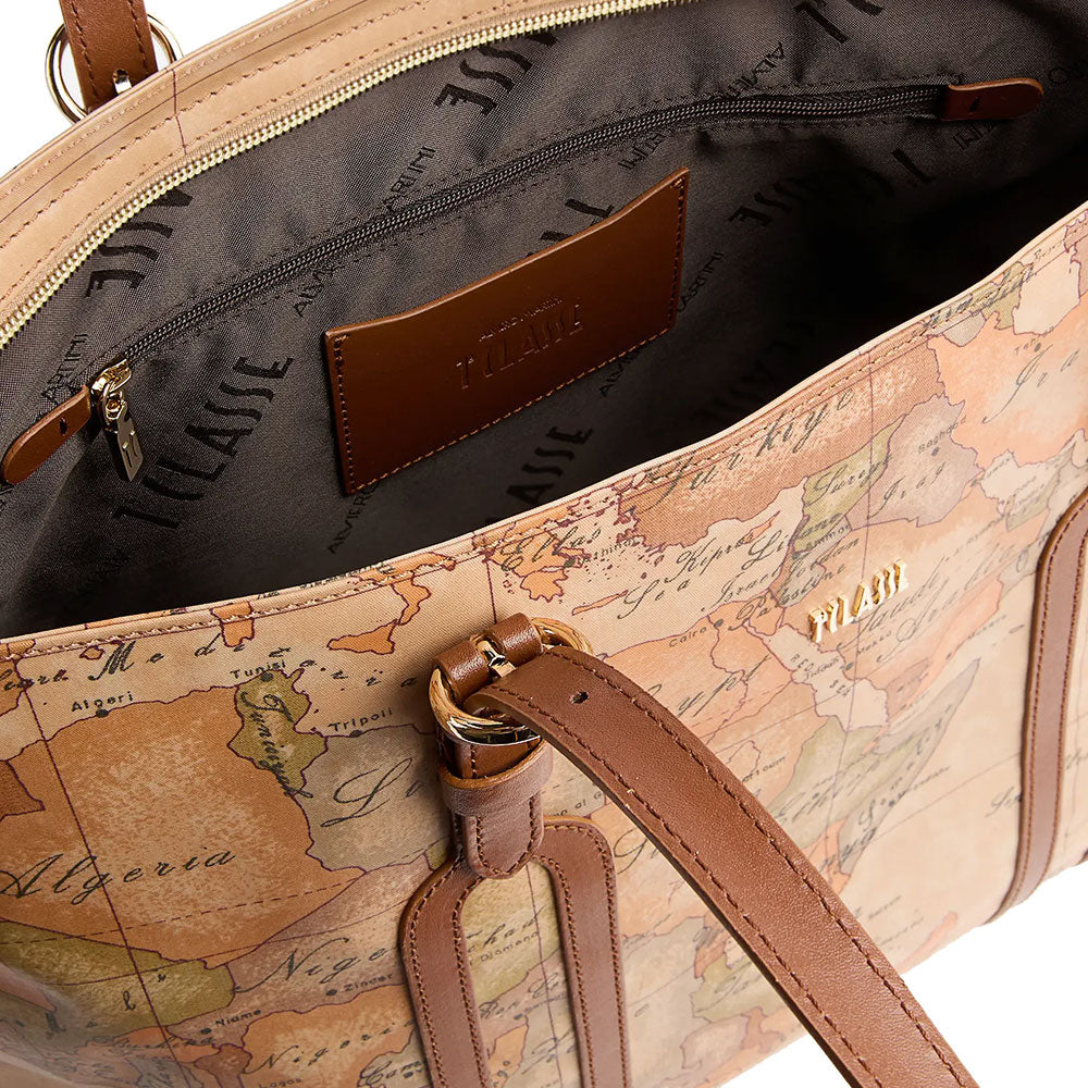 Shopping Bag Donna 1A Classe Alviero Martini linea Highland Soft Geo Classic e Castagna LD34