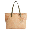 Shopping Bag Donna 1A Classe Alviero Martini linea Highland Soft Geo Classic e Verde Muschio LD34