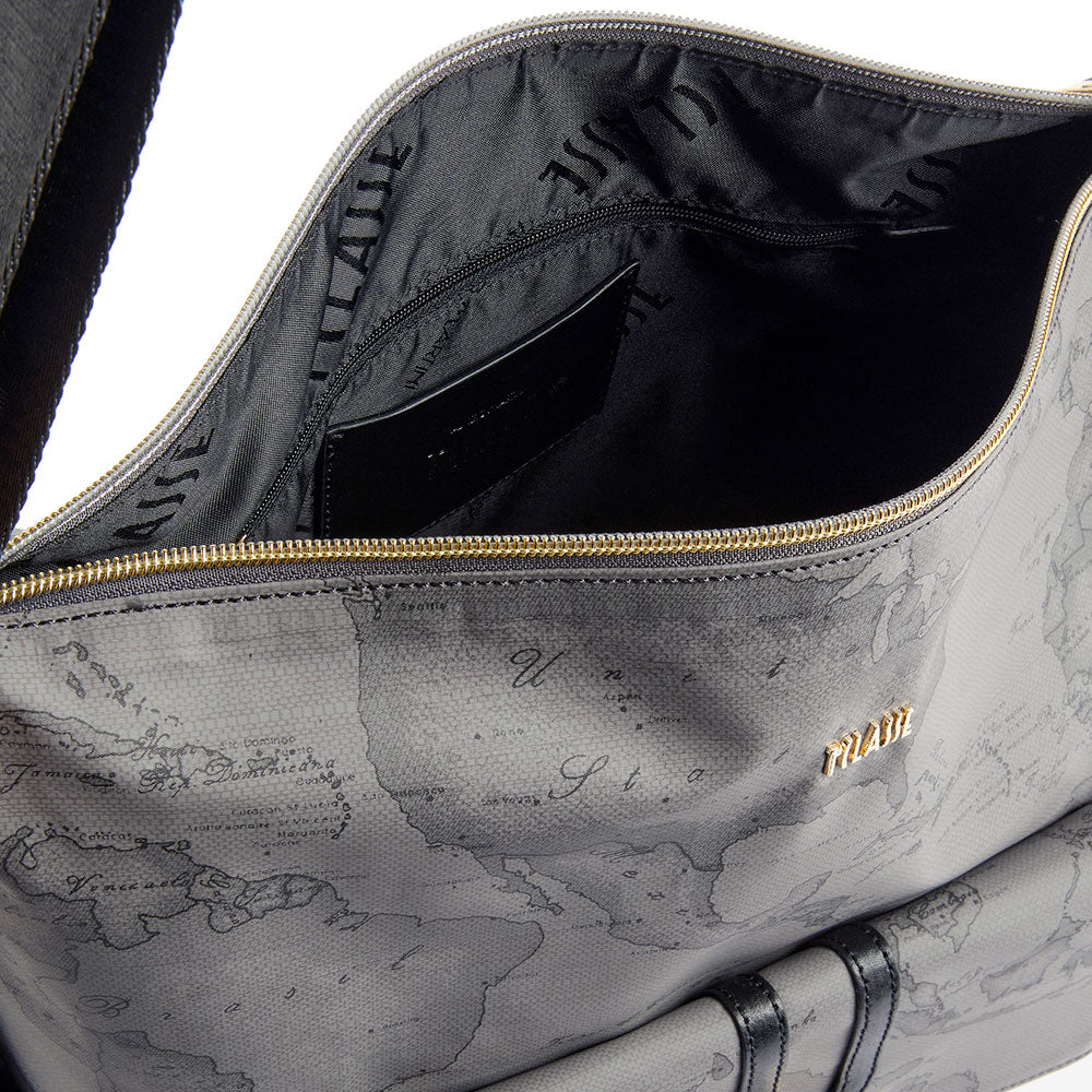 Borsa a Spalla Doppia Portabilità 1A Classe Alviero Martini linea Highland Soft stampa Geo Dark LD35