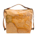 Alviero Martini 1st Class Double Portability Schultertasche, Highland Soft Geo Classic und schwarze LD35-Linie