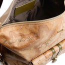 Borsa a Spalla Doppia Portabilità 1A Classe Alviero Martini linea Highland Soft Geo Classic e Verde Muschio LD35