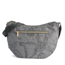 Mezzaluna Grande a Tracolla 1A Classe Alviero Martini linea Highland Soft Geo Dark Grigio Scuro LD36