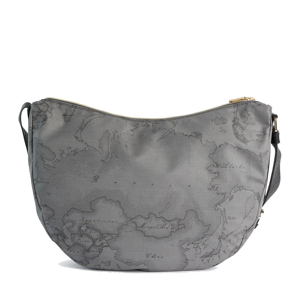 Mezzaluna Grande a Tracolla 1A Classe Alviero Martini linea Highland Soft Geo Dark Grigio Scuro LD36