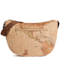 Mezzaluna Grande a Tracolla 1A Classe Alviero Martini linea Highland Soft Geo Classic e Nero LD36