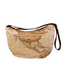 Mezzaluna Grande a Tracolla 1A Classe Alviero Martini linea Highland Soft Geo Classic e Rosso Acero LD36