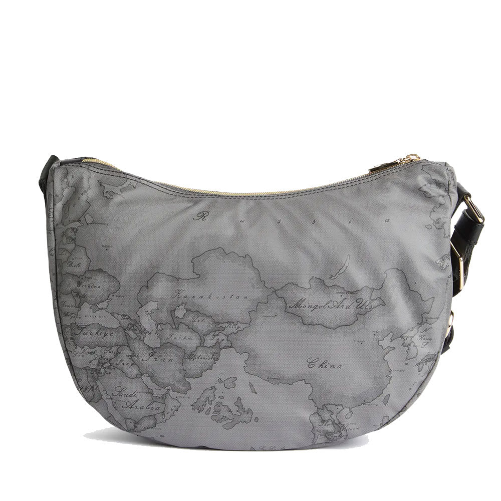 Mezzaluna Media a Tracolla 1A Classe Alviero Martini linea Highland Soft Geo Dark Grigio Scuro LD37