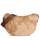 Mezzaluna Media a Tracolla 1A Classe Alviero Martini linea Highland Soft Geo Classic e Nero LD37