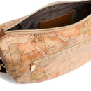 Mezzaluna Media a Tracolla 1A Classe Alviero Martini linea Highland Soft Geo Classic e Castagna LD37