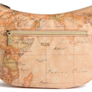 Mezzaluna Media a Tracolla 1A Classe Alviero Martini linea Highland Soft Geo Classic e Castagna LD37