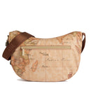 Mezzaluna Media a Tracolla 1A Classe Alviero Martini linea Highland Soft Geo Classic e Verde Muschio LD37