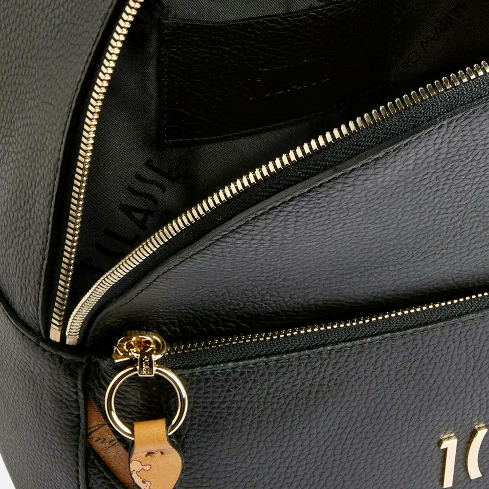 Zaino Donna 1A Classe Alviero Martini linea Castle Leather in Pelle Nera LD53