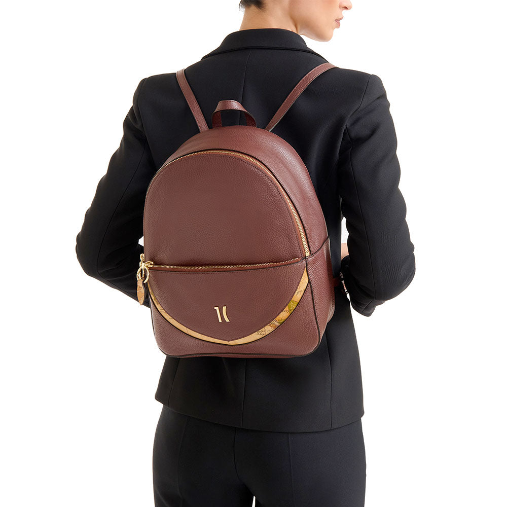 Zaino Donna 1A Classe Alviero Martini linea Castle Leather in Pelle Nera LD53