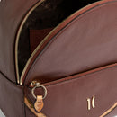 Zaino Donna 1A Classe Alviero Martini linea Castle Leather in Pelle Mogano LD53