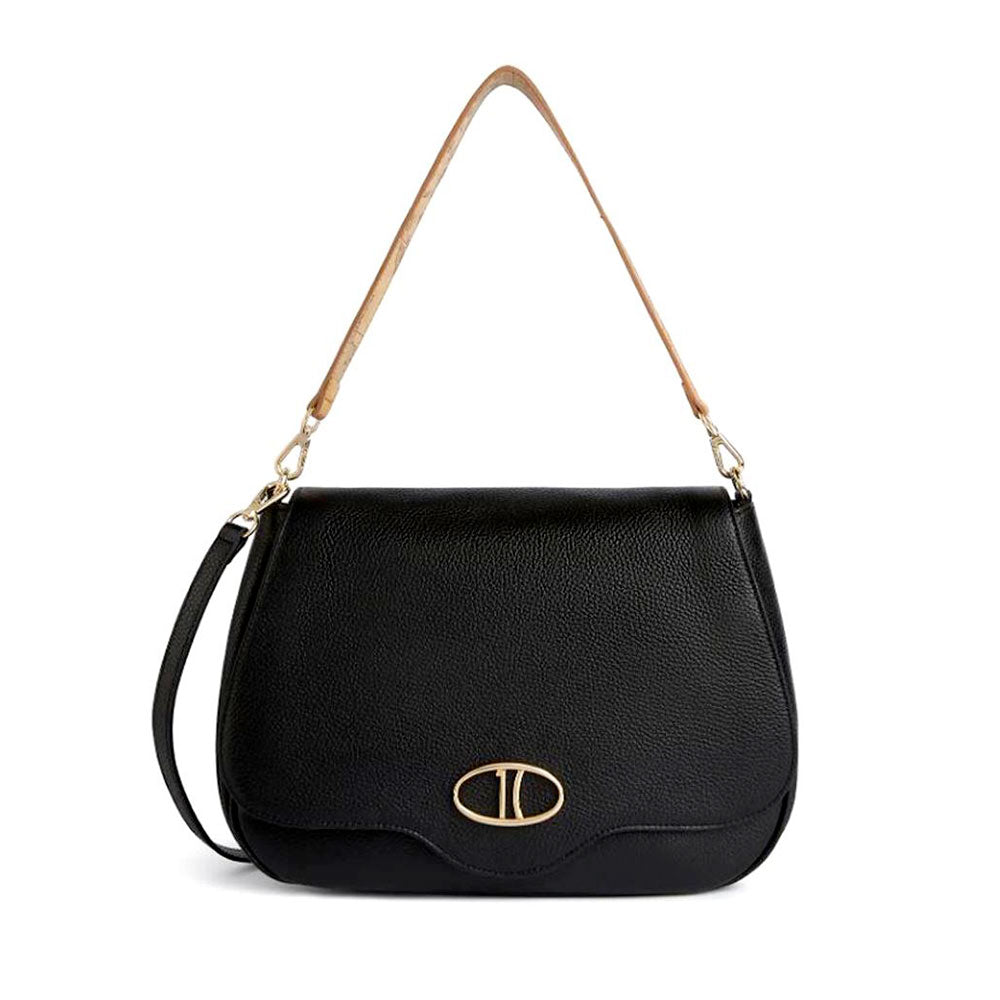 Borsa Donna a Tracolla Grande 1A Classe Alviero Martini linea Brave Messenger in Pelle Nera LD54