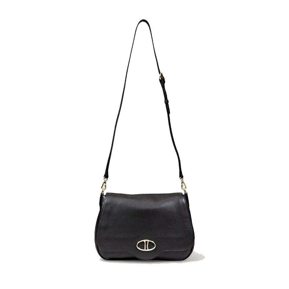 Borsa Donna a Tracolla Grande 1A Classe Alviero Martini linea Brave Messenger in Pelle Nera LD54