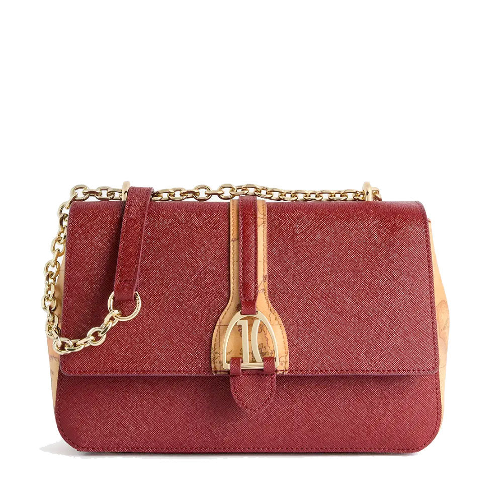 Borsa Donna a Spalla e Tracolla 1A Classe Alviero Martini linea Horsy Bag Rosso Acero LD57