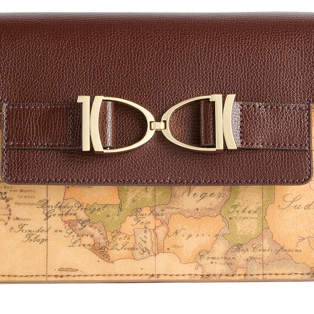 Borsa Donna a Tracolla 1A Classe Alviero Martini linea Chevalier Bag Geo Classic e Mogano LD58