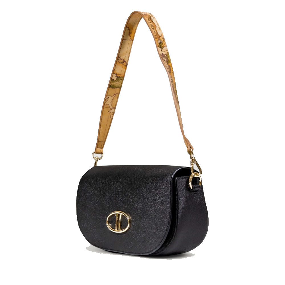 Alviero Martini 1A Classe Damen-Schultertasche, Lake Bag Linie, Schwarz LD59