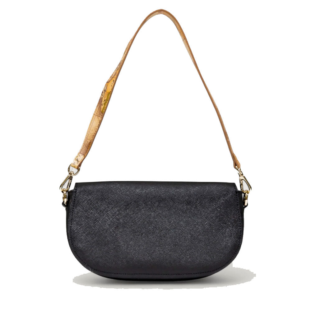 Lorenz 3731 Borsa A Spalla In Pelle Nera. Chiusura Con Zip, Materiale Esterno In Pelle. Compatta Ed Elegante.