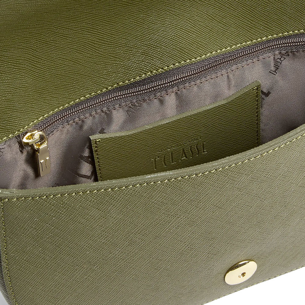 Borsa Donna a Spalla 1A Classe Alviero Martini linea Lake Bag Verde Muschio LD59